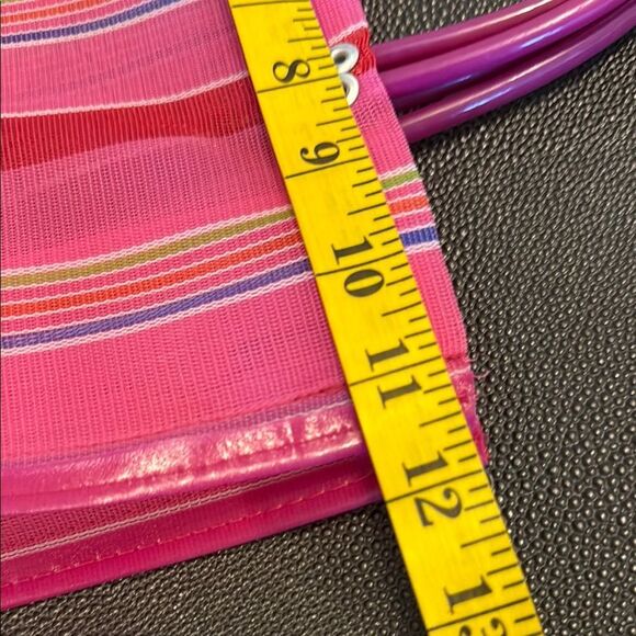 Pink Striped Kids Tote Bag with Sunglasses - Picture 4 of 5